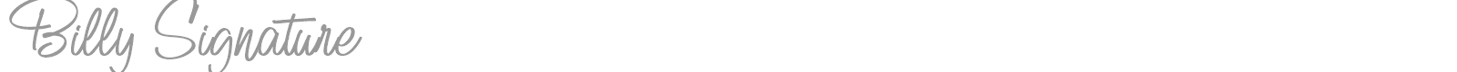 Billy Signature font preview